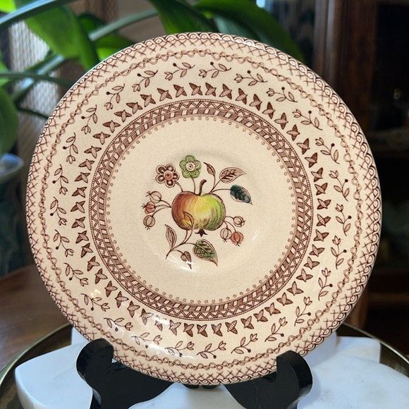 Vintage Johnson Bro Fruit Sampler Cup + Saucer Staffordshire Old Granite England - Picture 3 of 13